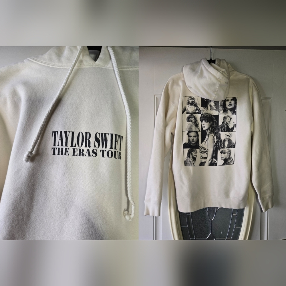 Taylor Swift The Eras Tour Official Hoodie – Size Medium, Cream